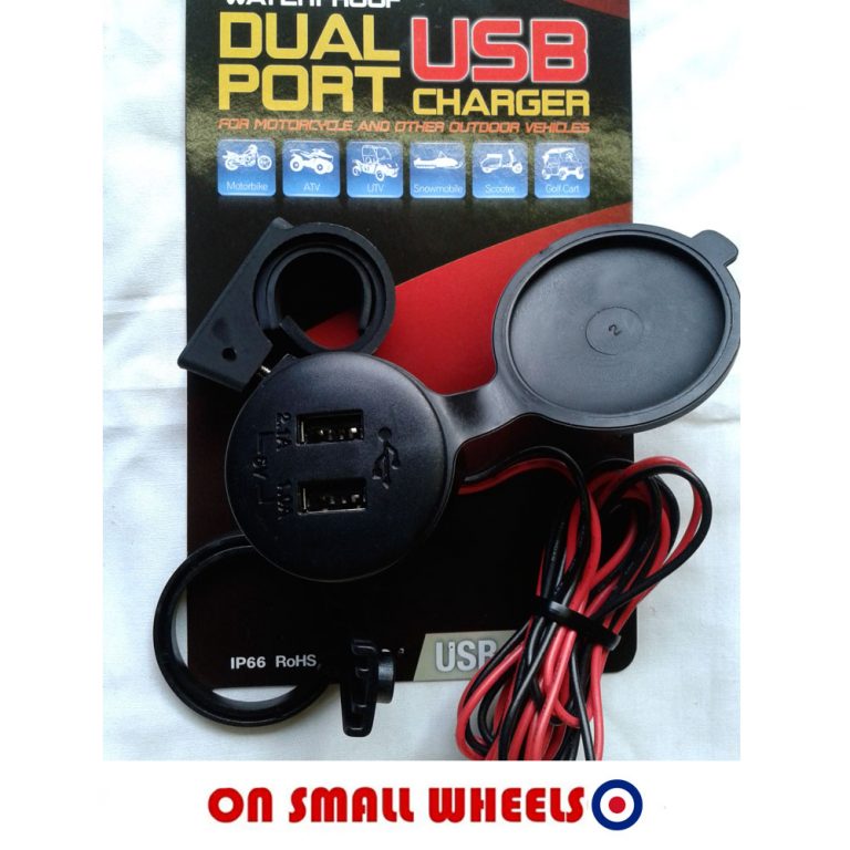 Vespa GTS GTV PX Lambretta 12v Waterproof Power Plug Sat Nav Phone