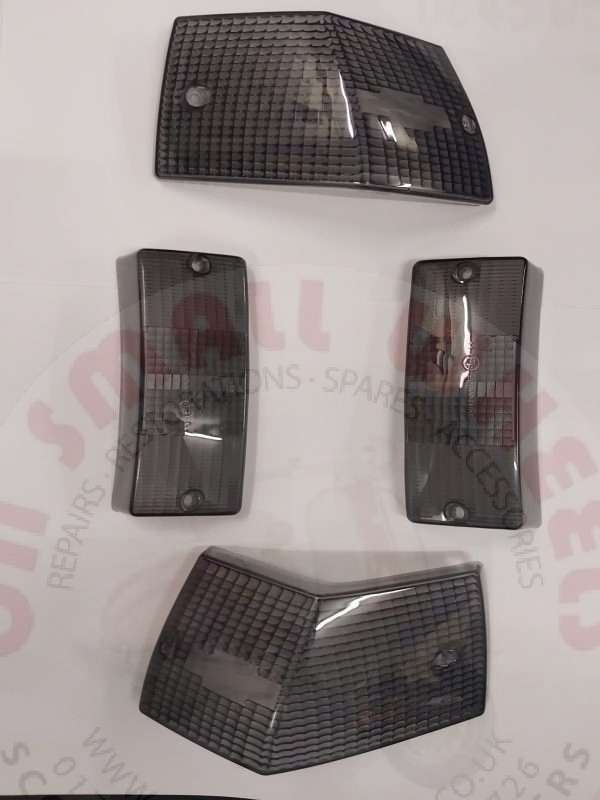 Vespa PX 125 150 200 T5 LML Italian Tinted Smoked Indicator Lens Set