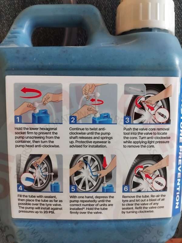 Vespa Lambretta Motorcycle PunctureSafe Puncture Prevention Fluid - Image 5