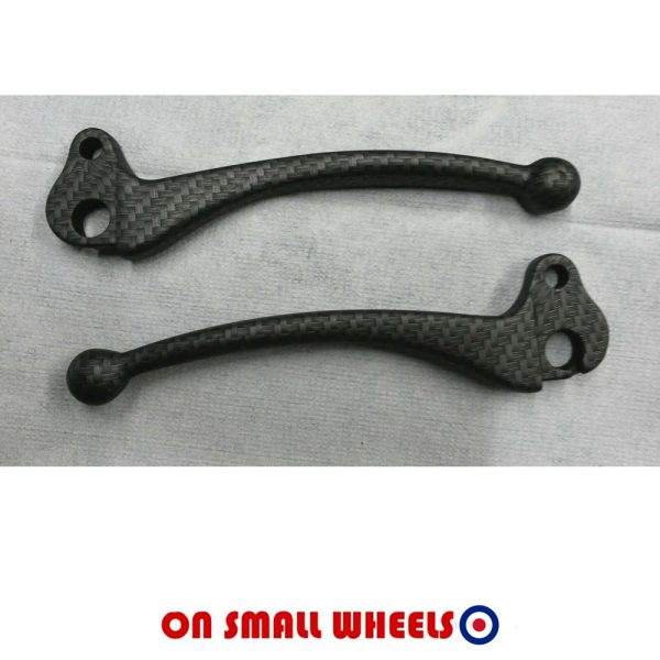 Vespa PX LML PK ET3 Primavera Non Disc Type Carbon Effect Lever Set