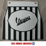 Vespa Black and White Stripped Mudflap Hard Rubber Type